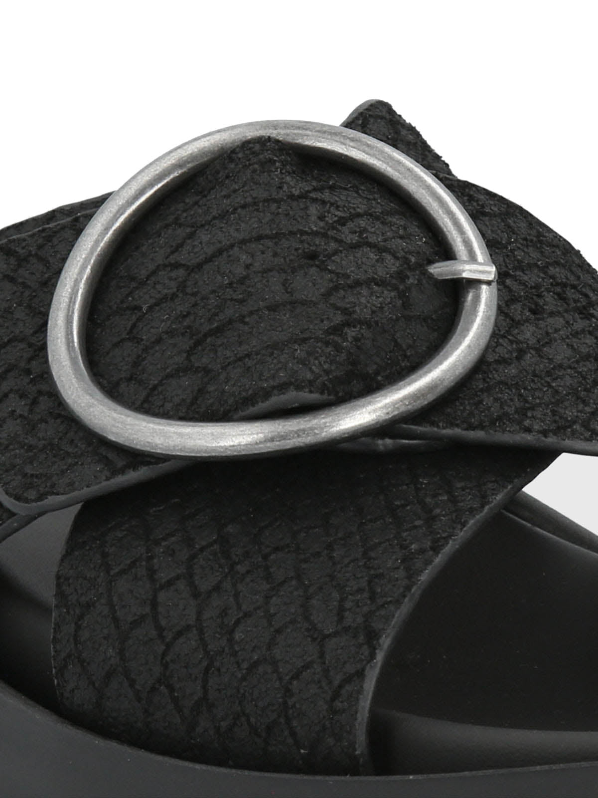 Sandalia Cuero Mujer Gise Negro