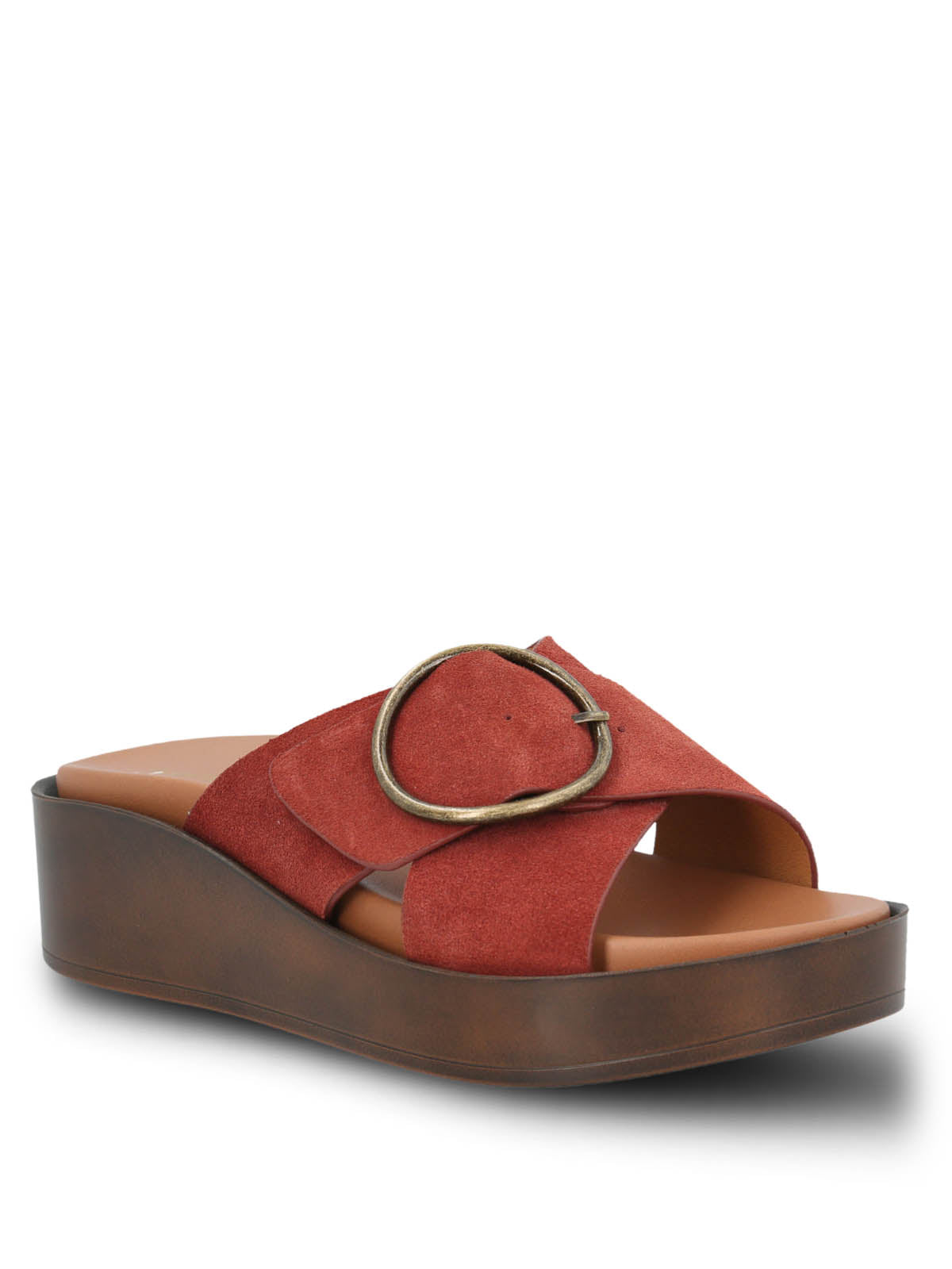 Sandalia Cuero Mujer Gise Terracota