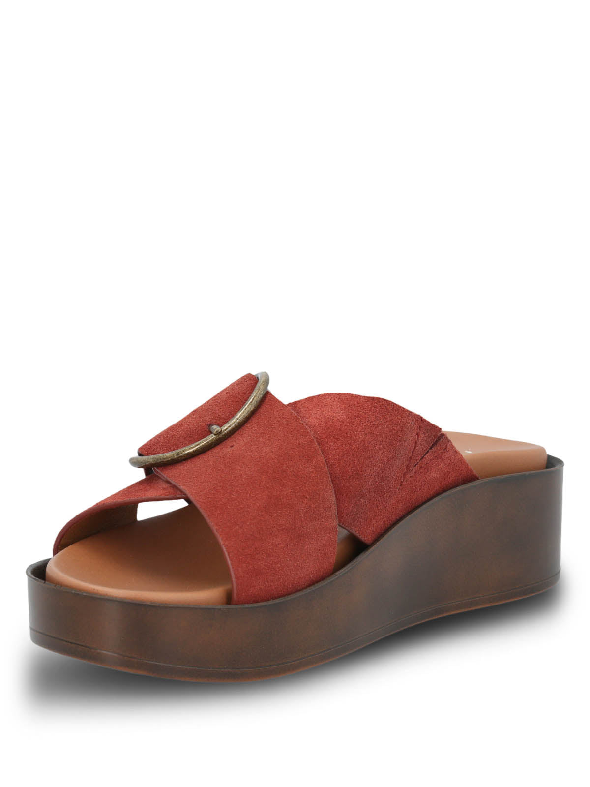 Sandalia Cuero Mujer Gise Terracota