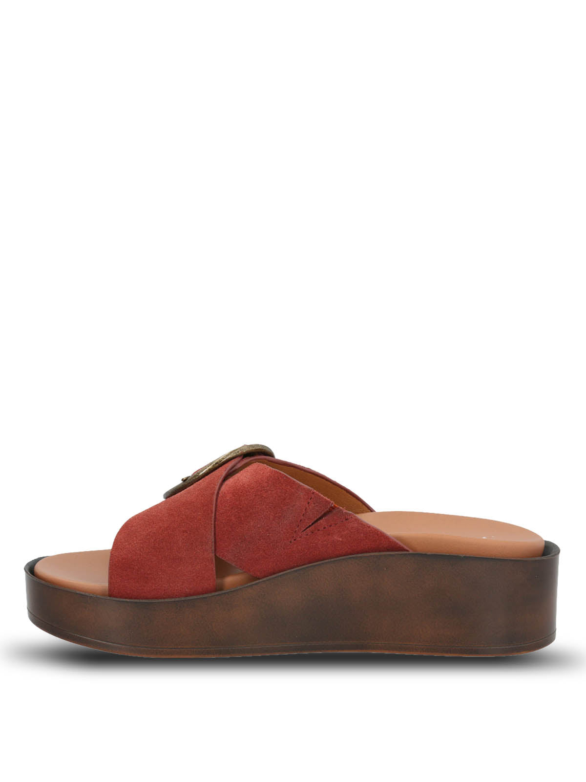 Sandalia Cuero Mujer Gise Terracota
