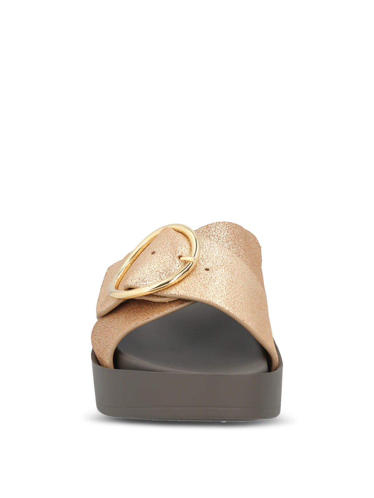 Sandalia Cuero Mujer Gise Dorado | Hush Puppies