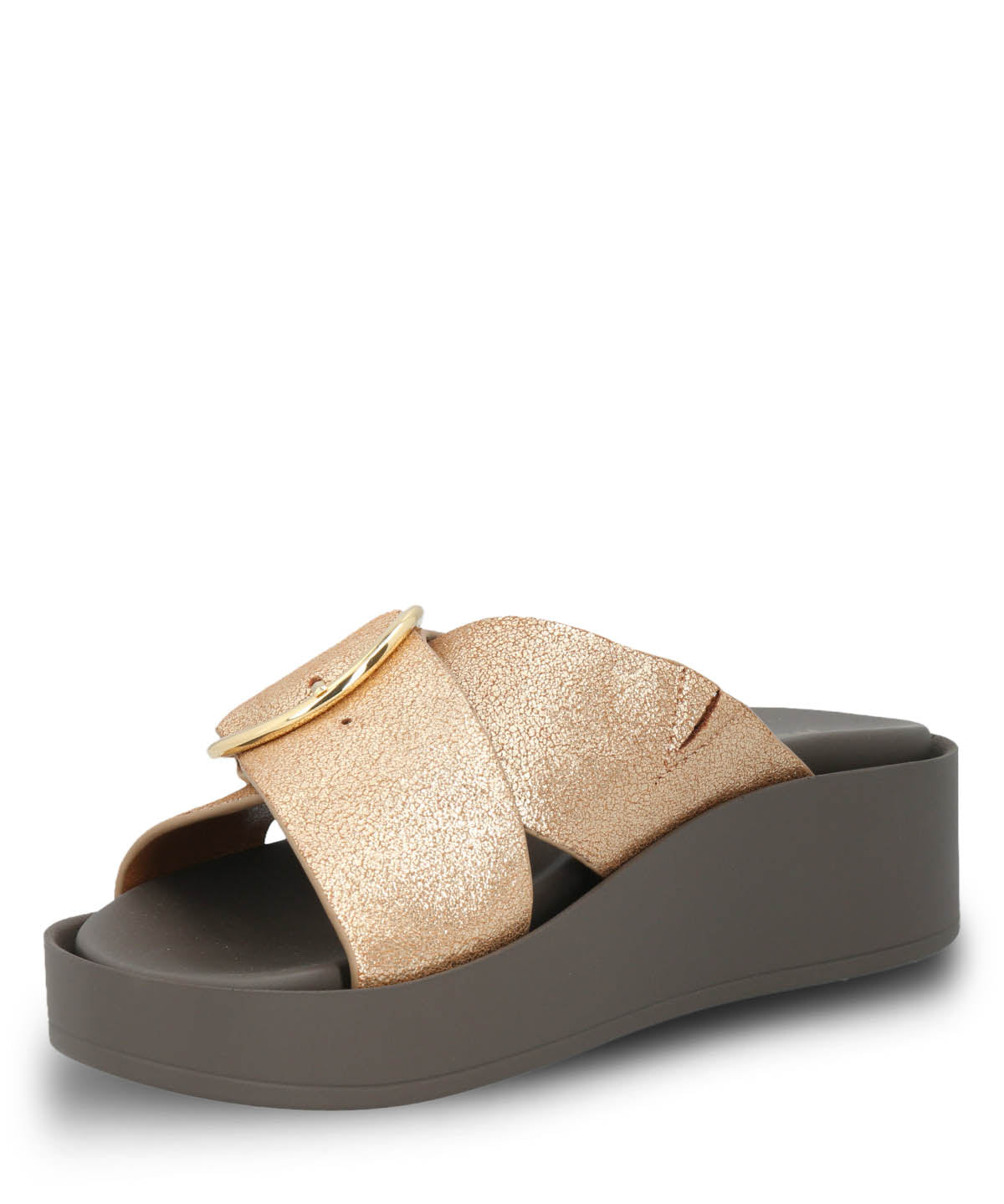 Sandalia Cuero Mujer Gise Dorado | Hush Puppies