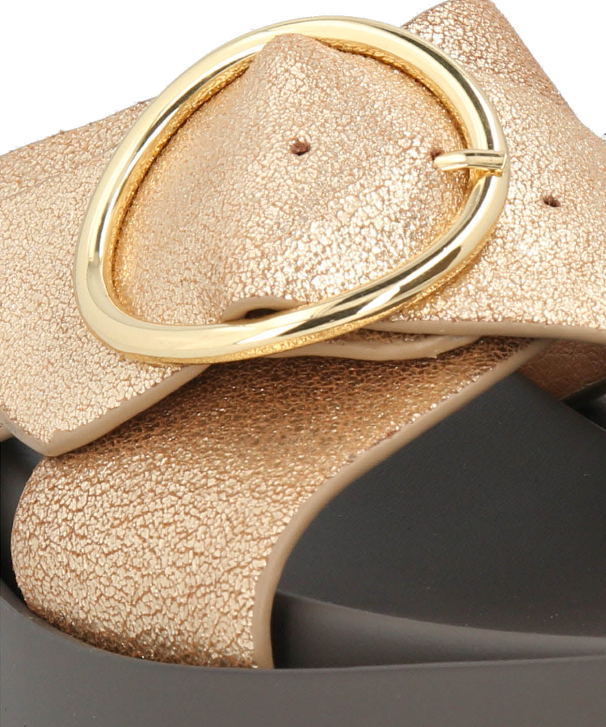 Sandalia Cuero Mujer Gise Dorado | Hush Puppies