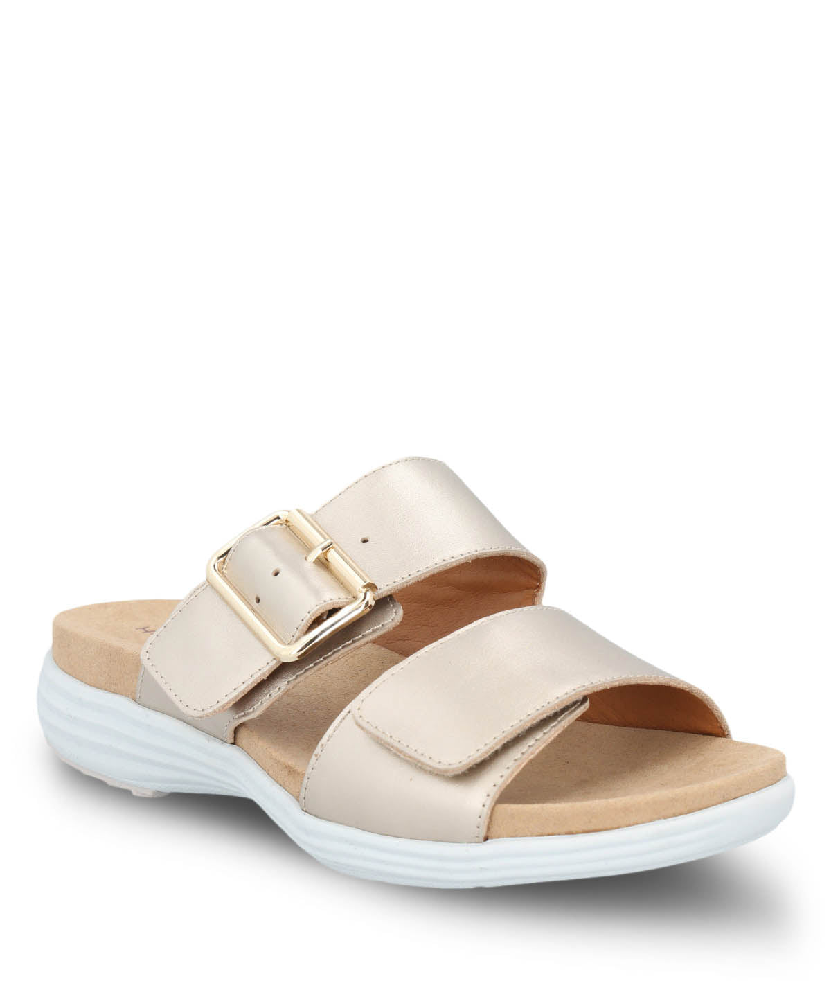 Sandalia Cuero Mujer Lorry Slide Dorado