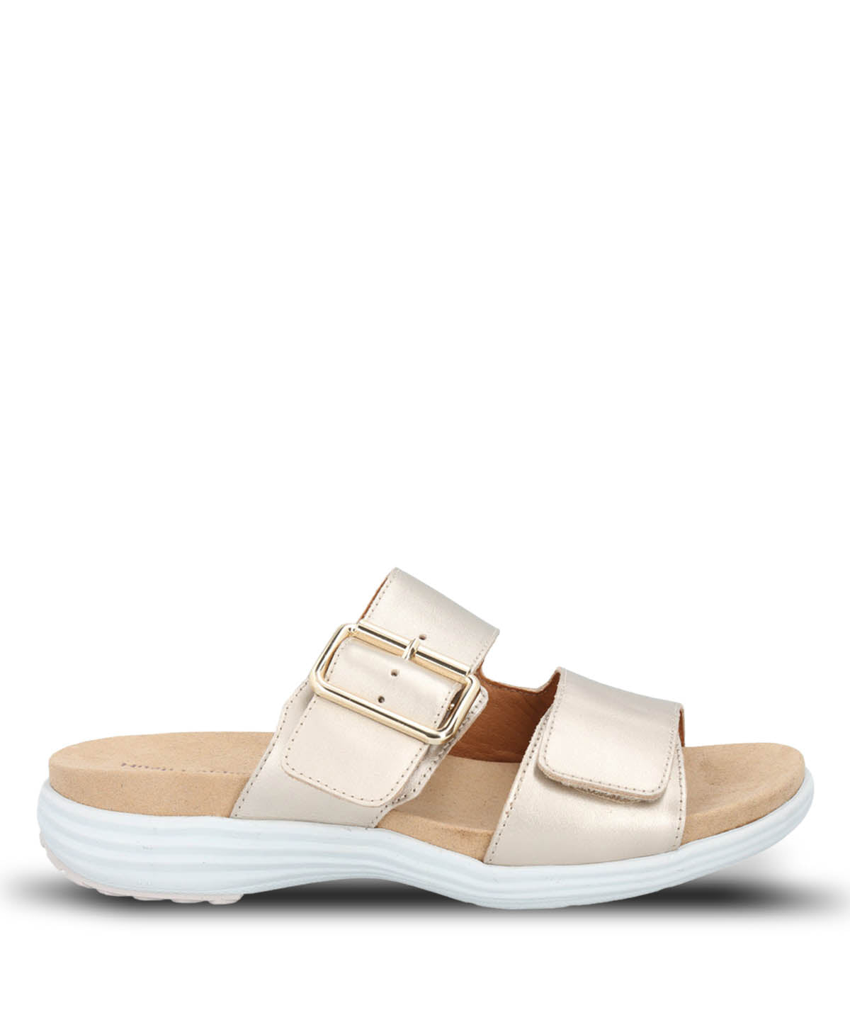 Sandalia Cuero Mujer Lorry Slide Dorado