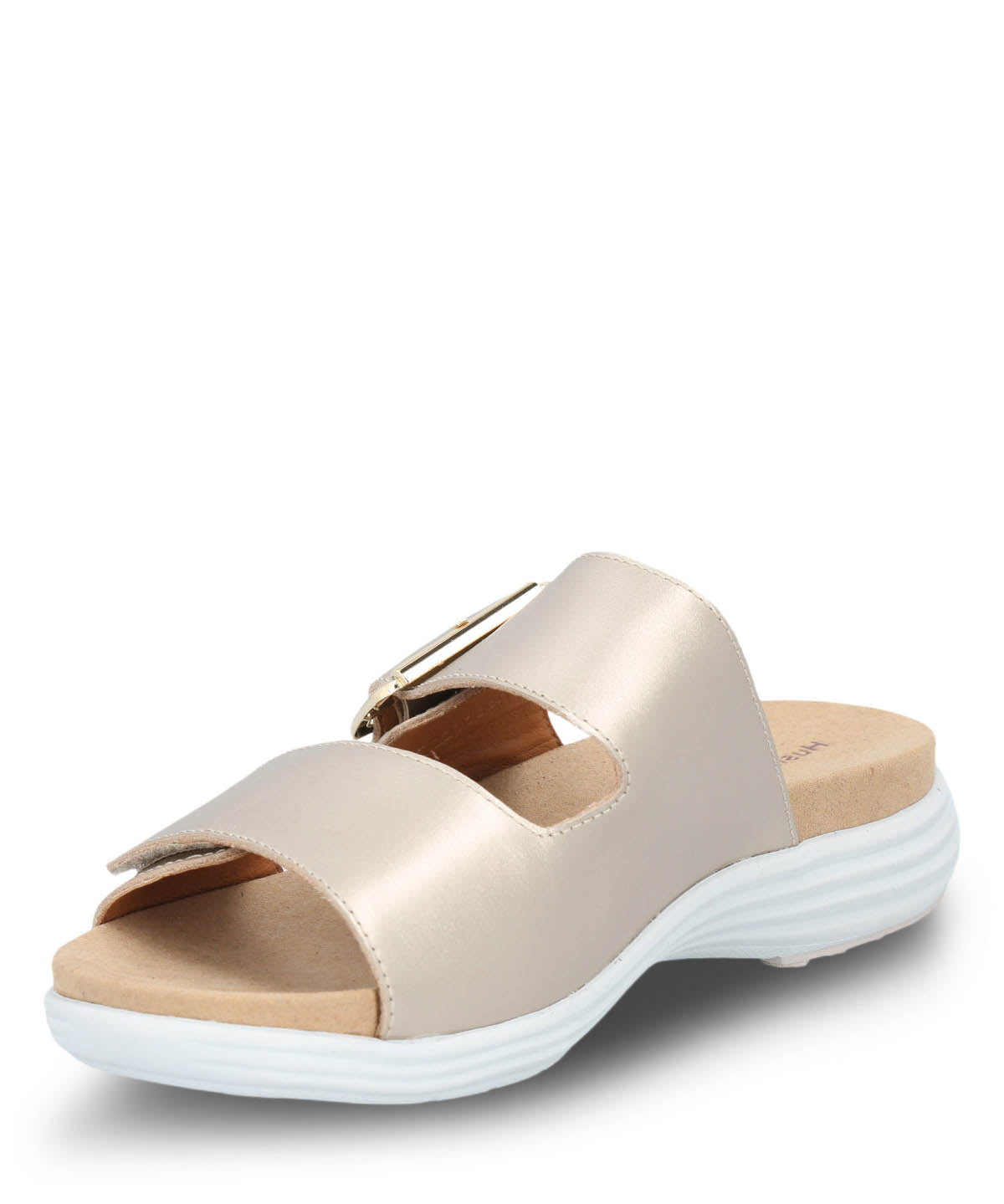 Sandalia Cuero Mujer Lorry Slide Dorado