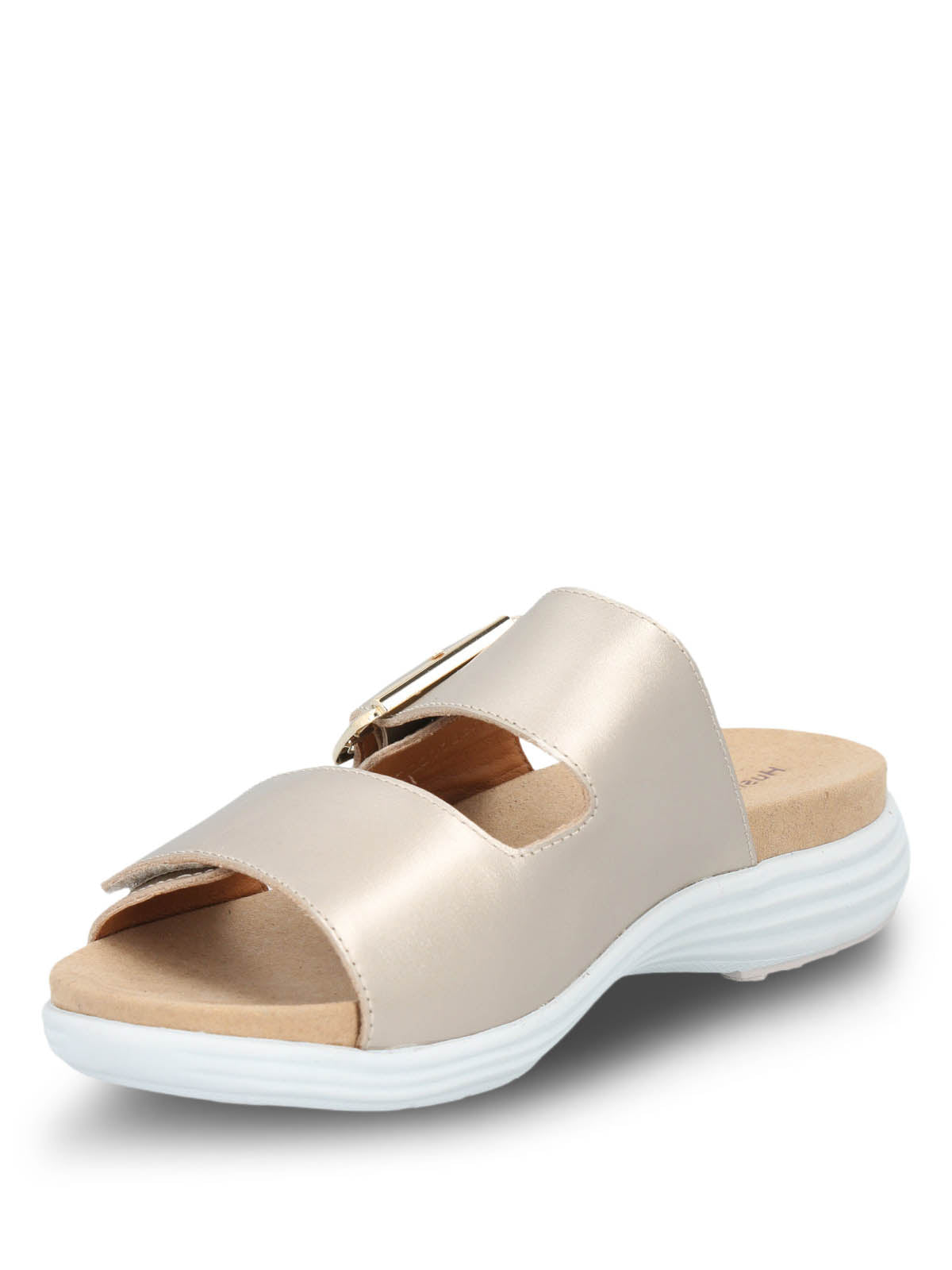 Sandalia Cuero Mujer Lorry Slide Dorado