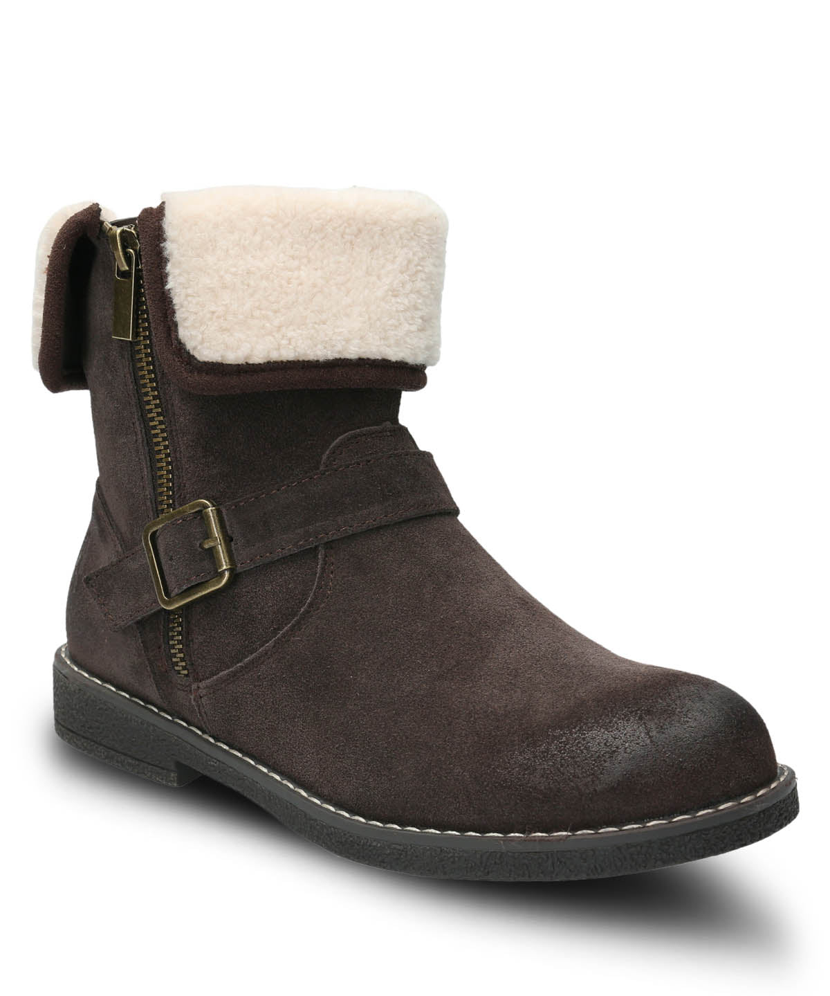 Botin Cuero Mujer Claire Café