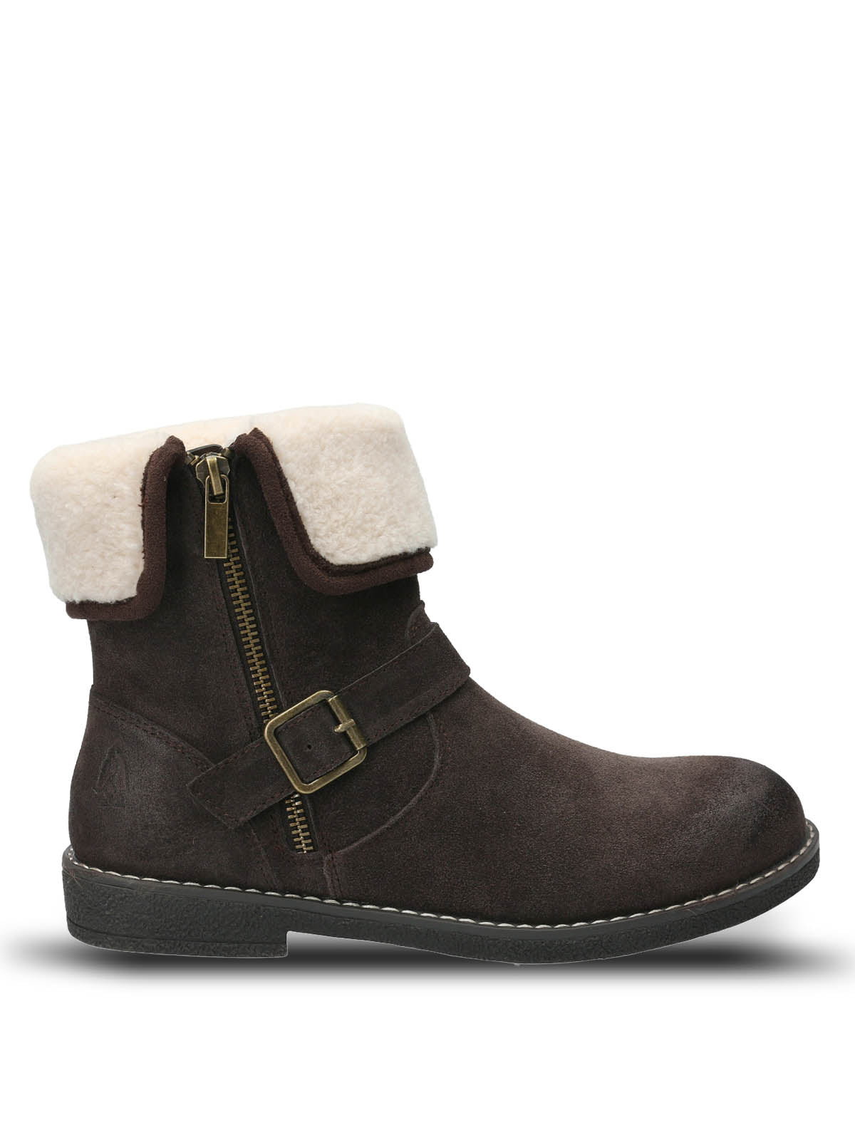 Botin Cuero Mujer Claire Café