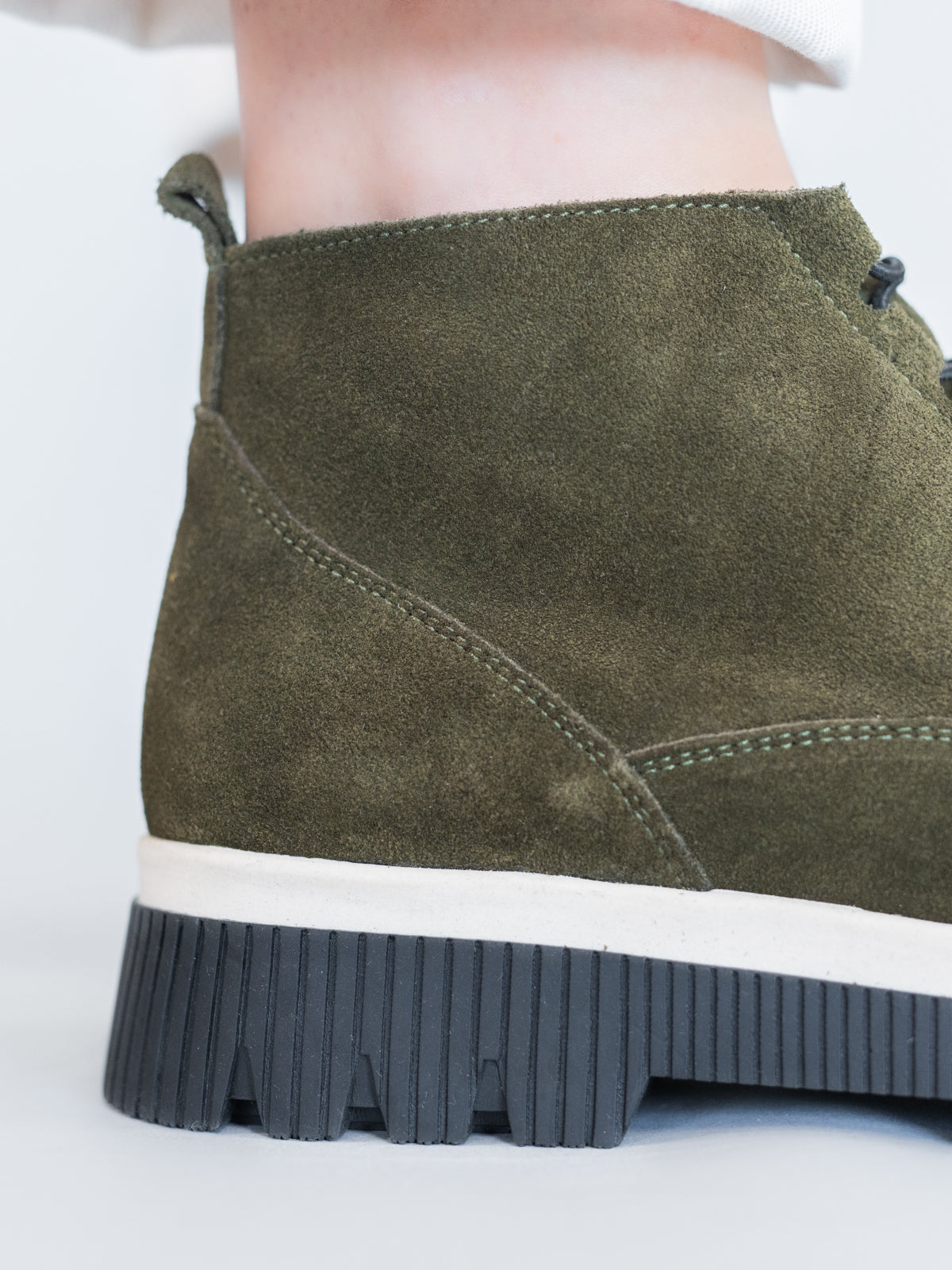 Botin Cuero Mujer Ruffen Verde