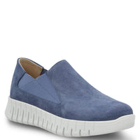 Slip On Mujer Cuero Torino Azul Hush Puppies