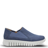 Slip On Mujer Cuero Torino Azul Hush Puppies
