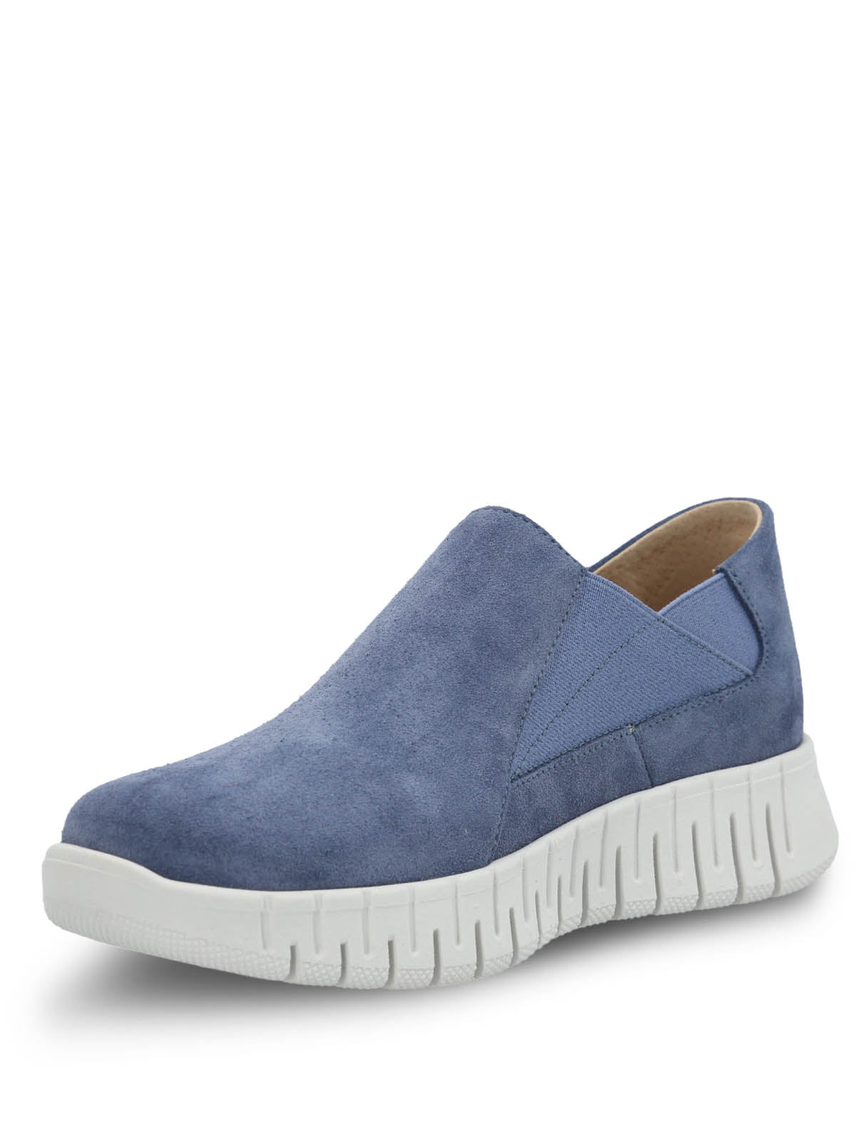Slip On Mujer Cuero Torino Azul Hush Puppies