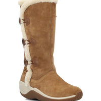 Bota Cuero Mujer Alove Button Café