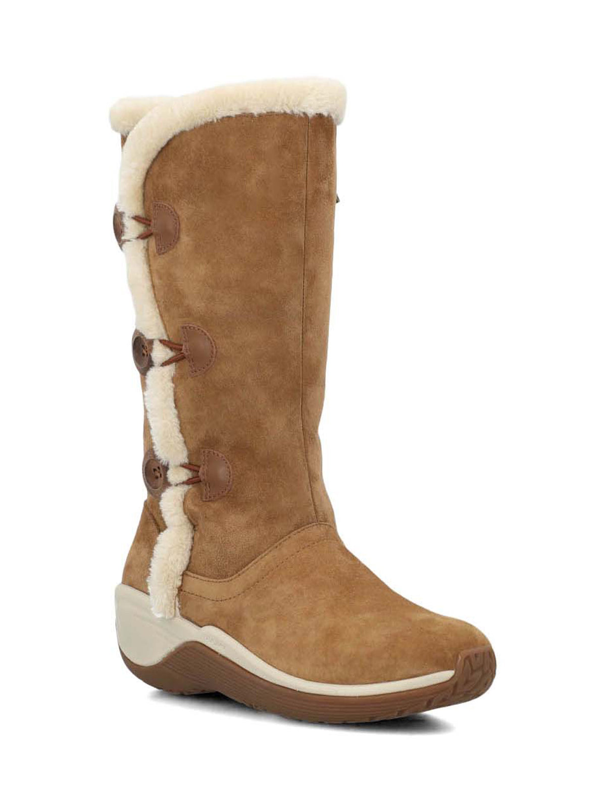 Bota Cuero Mujer Alove Button Café