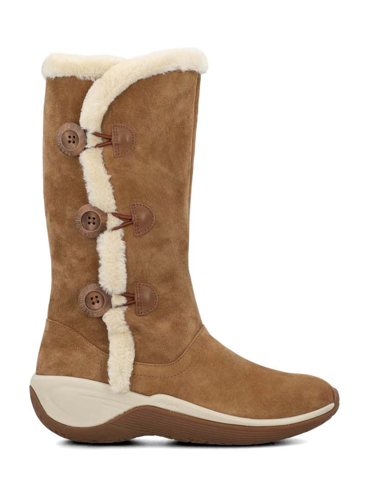 Bota Cuero Mujer Alove Button Café