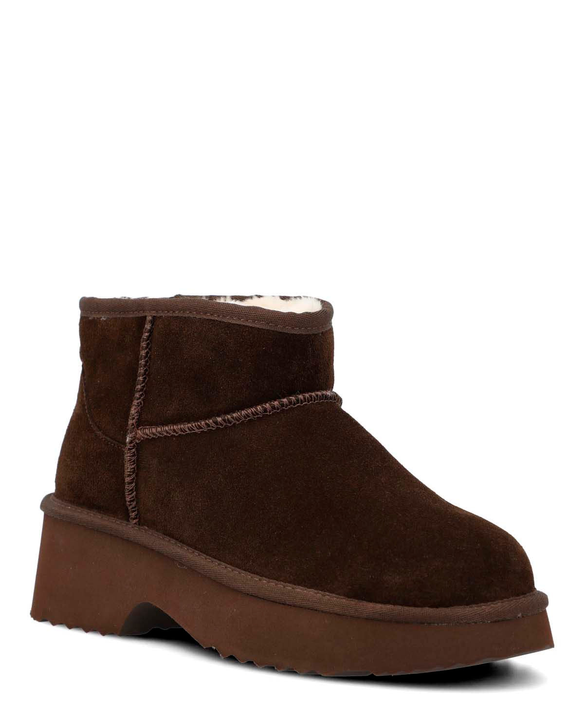 Botin Cuero Mujer Erla Café Oscuro