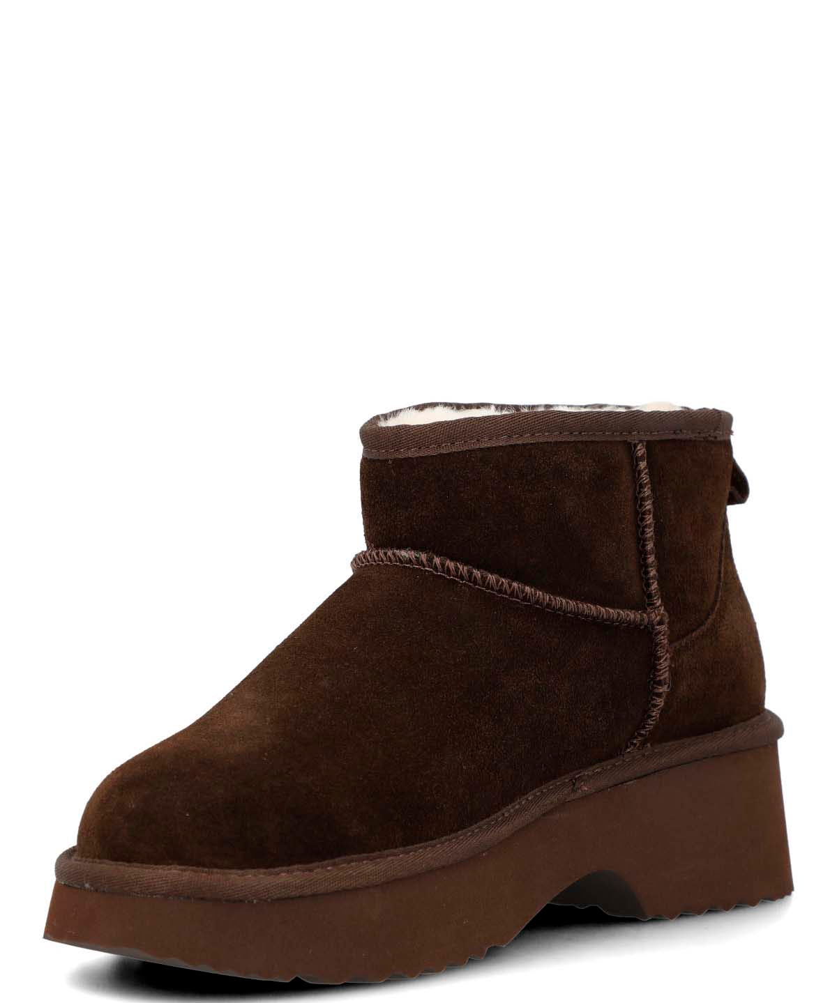 Botin Cuero Mujer Erla Café Oscuro