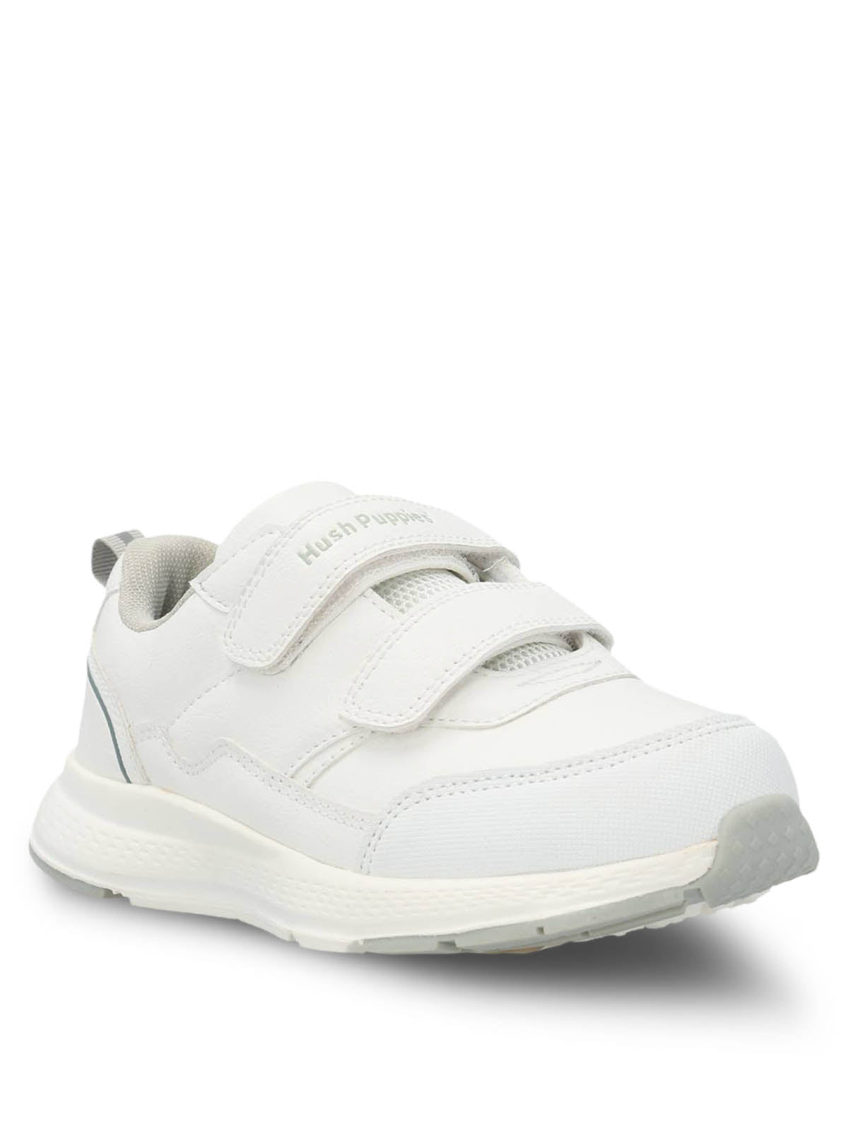 Zapatilla Escolar Blanca New Chance Velcro | Hush Puppies