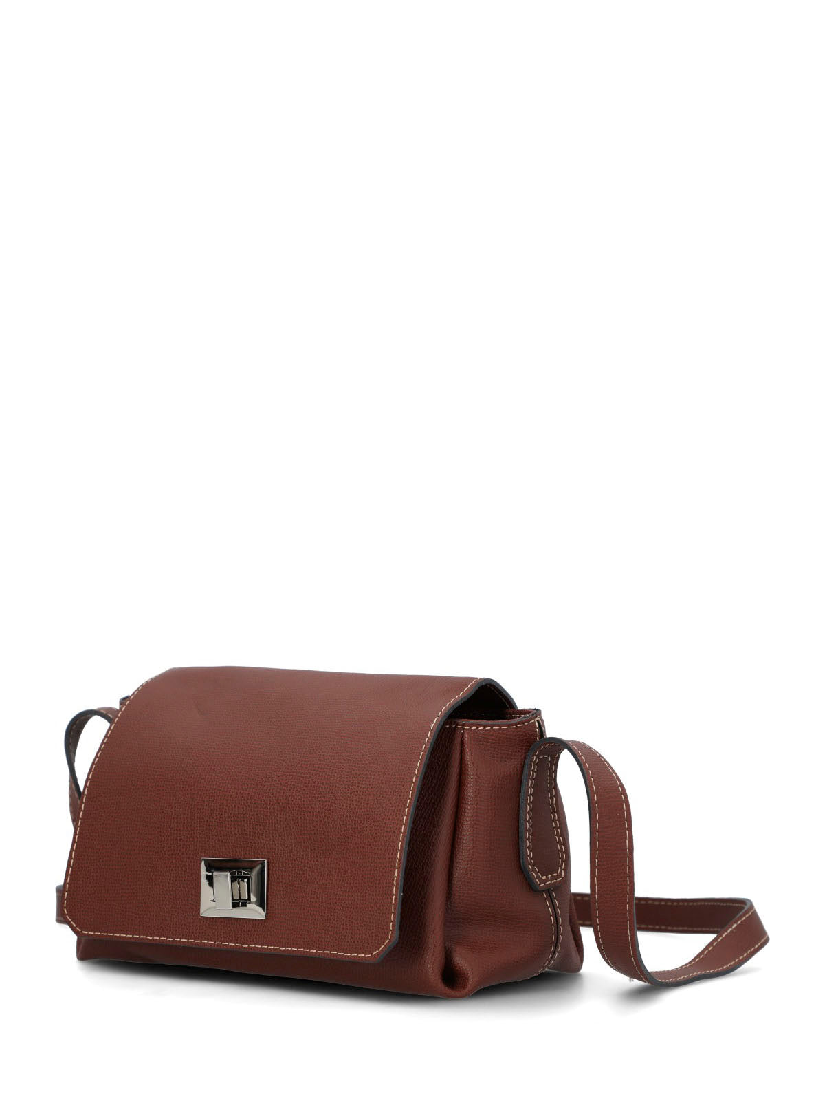 Cartera Cerutti Cuero Mujer Parma Cross Café
