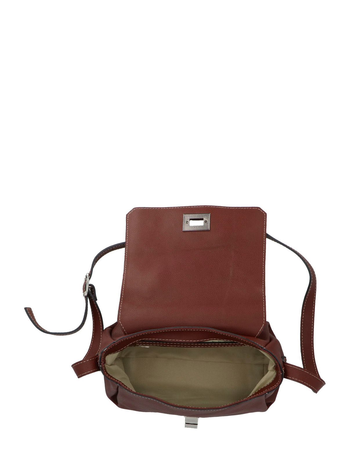 Cartera Cerutti Cuero Mujer Parma Cross Café