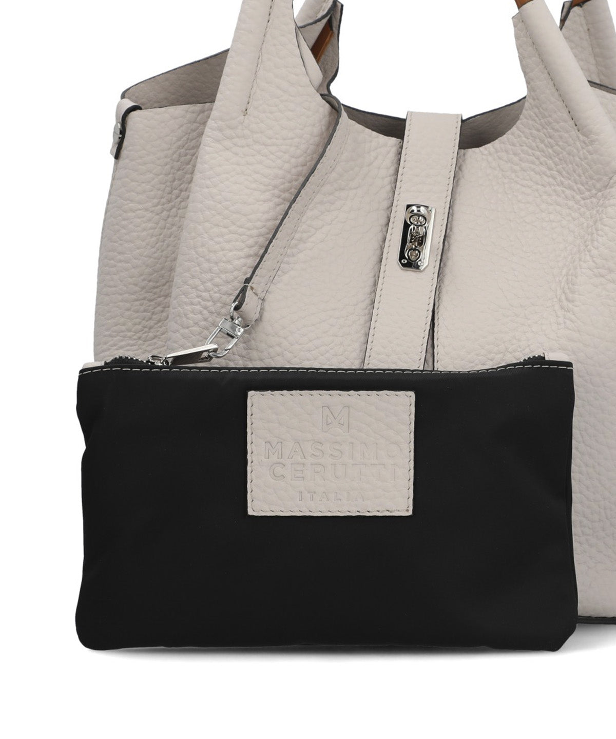 Cartera Cerutti Cuero Mujer Toscana Bag Beige/Crudo