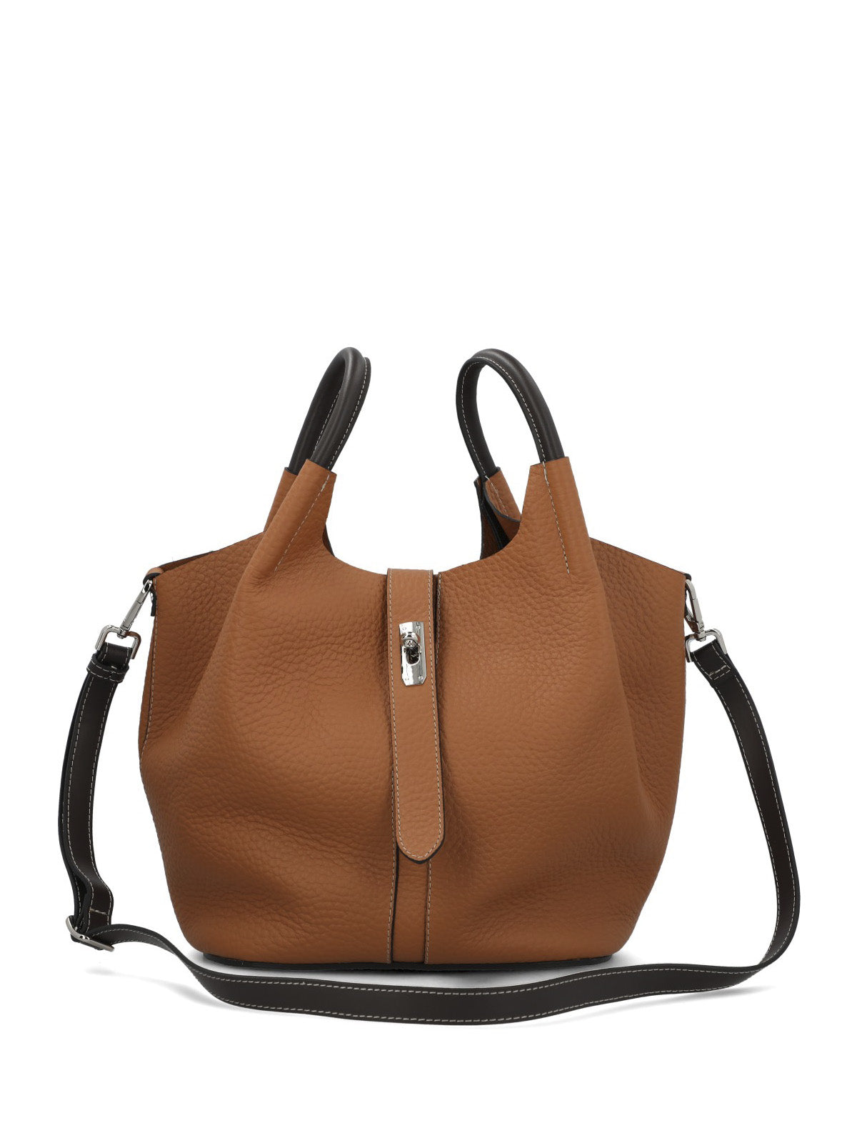 Cartera Cerutti Cuero Mujer Toscana Bag Café