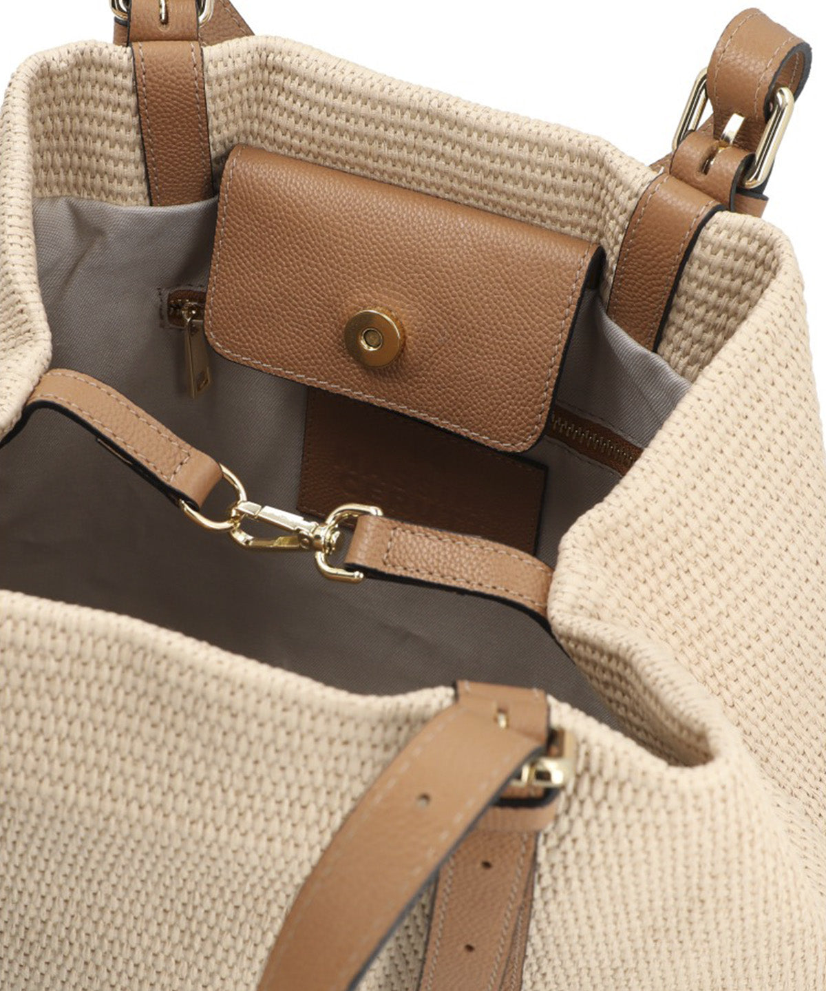 Cartera Cerutti Cuero Mujer Raffa Bag Beige/Crudo