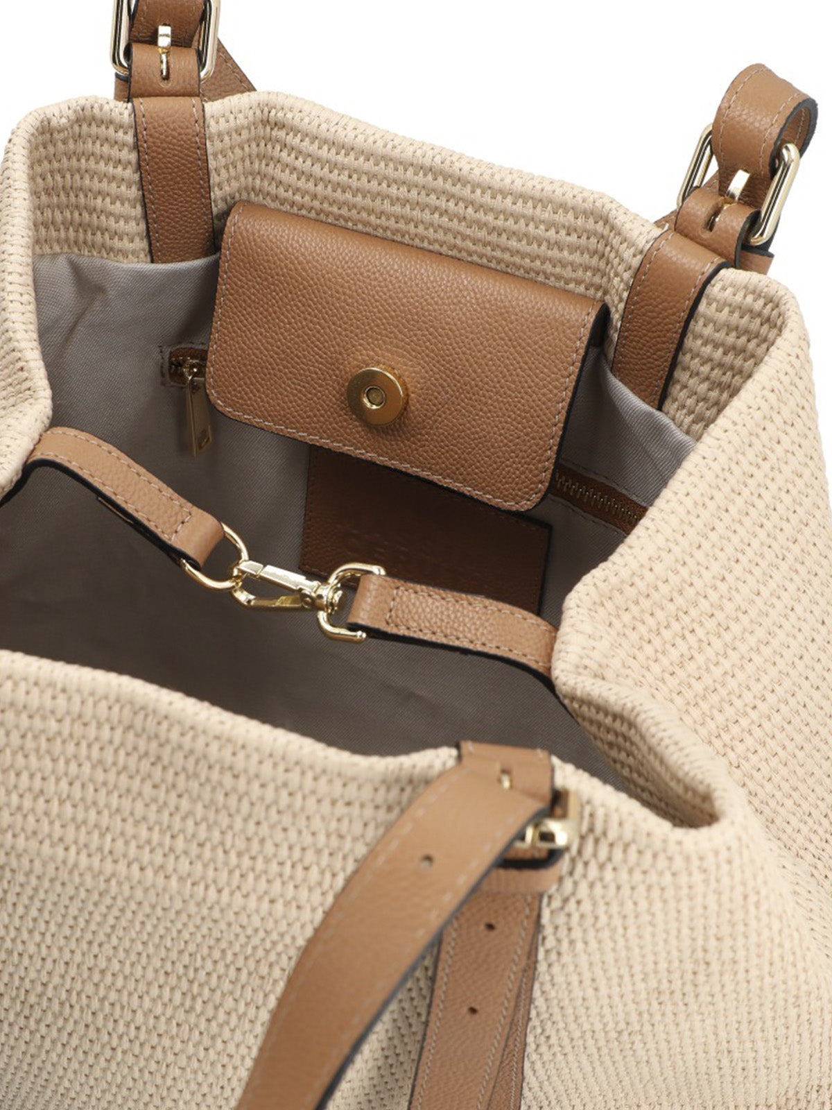 Cartera Cerutti Cuero Mujer Raffa Bag Beige/Crudo