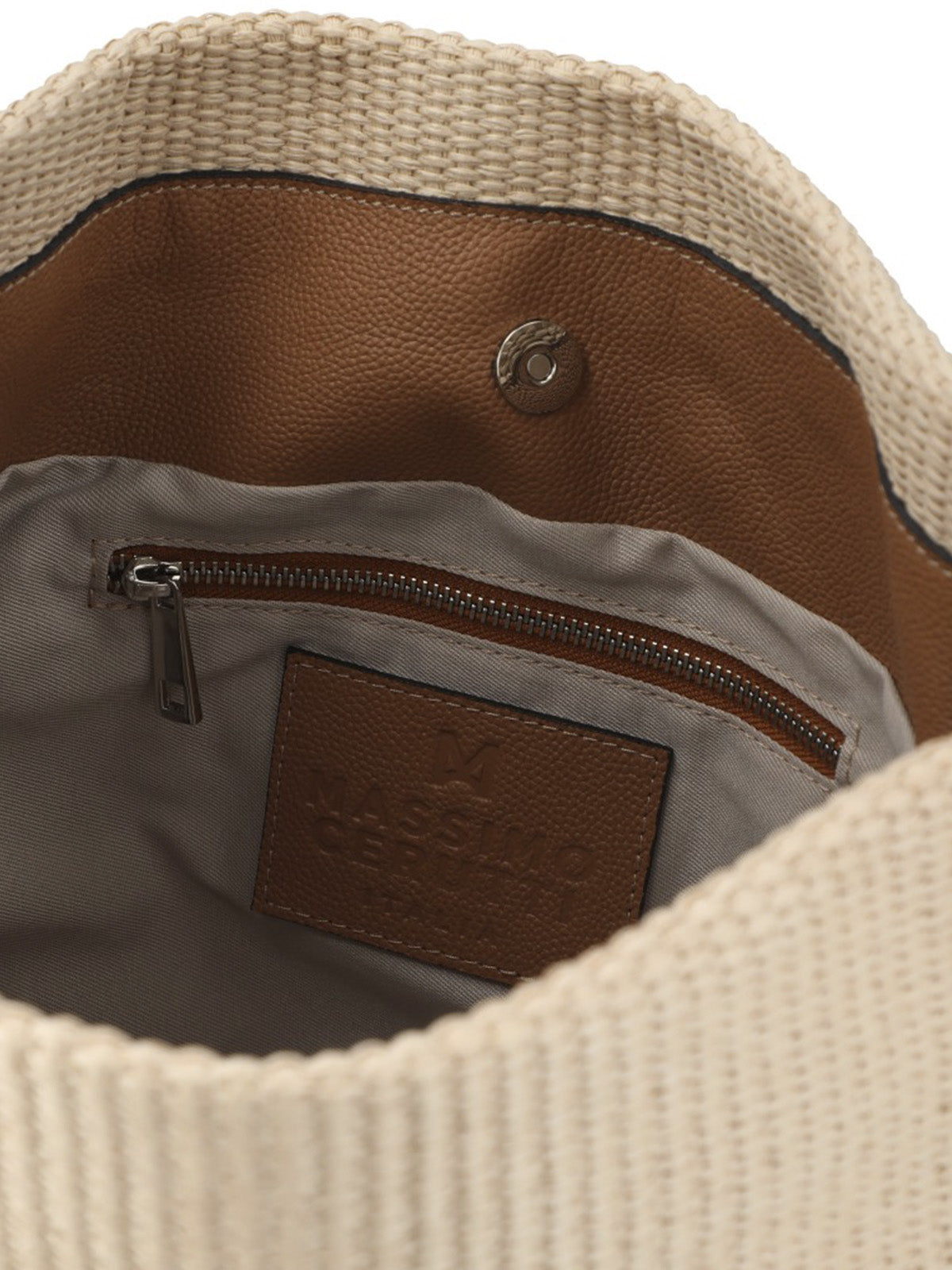 Cartera Cerutti Cuero Mujer Raffa Hobo Beige/Crudo