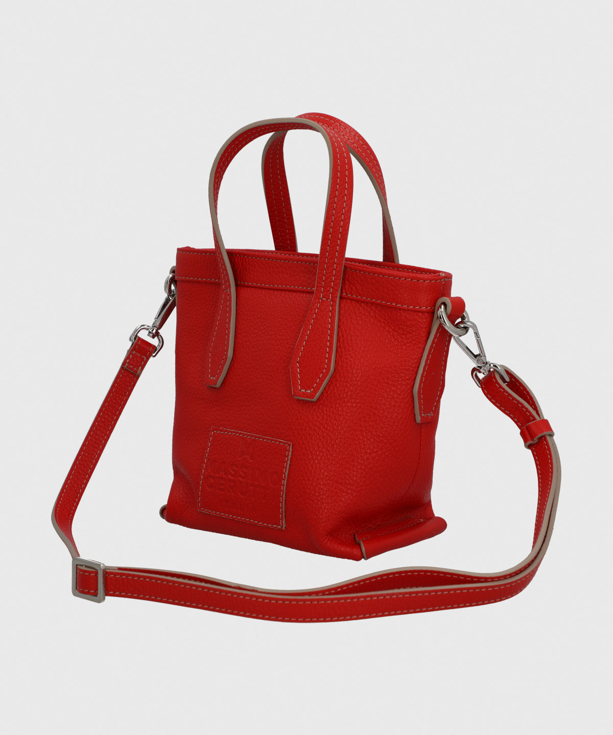 Cartera Cerutti Cuero Mujer Livia Minitote Rojo