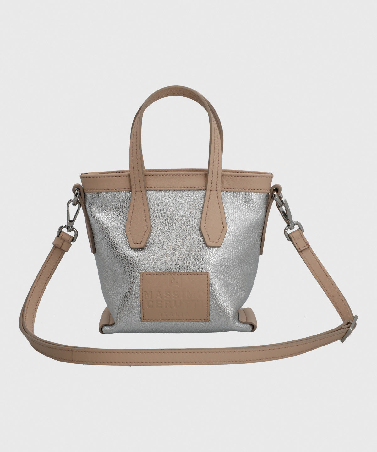 Cartera Cerutti Cuero Mujer Livia Minitote Metalizado