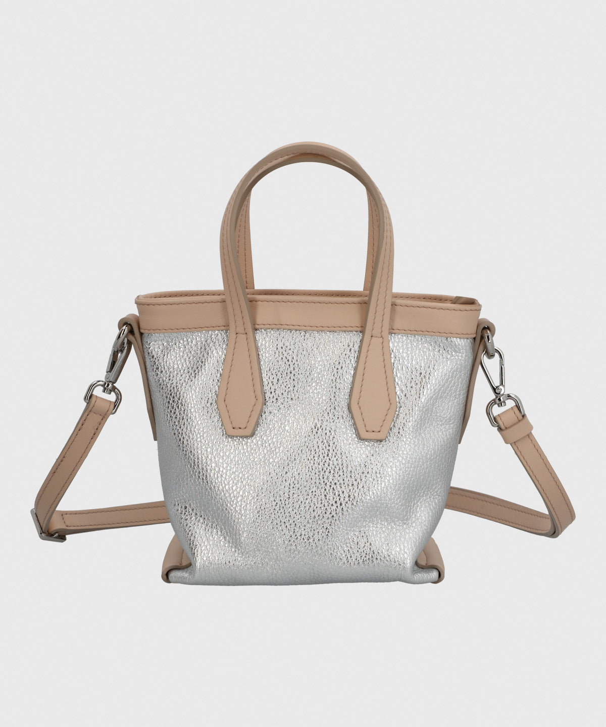 Cartera Cerutti Cuero Mujer Livia Minitote Metalizado