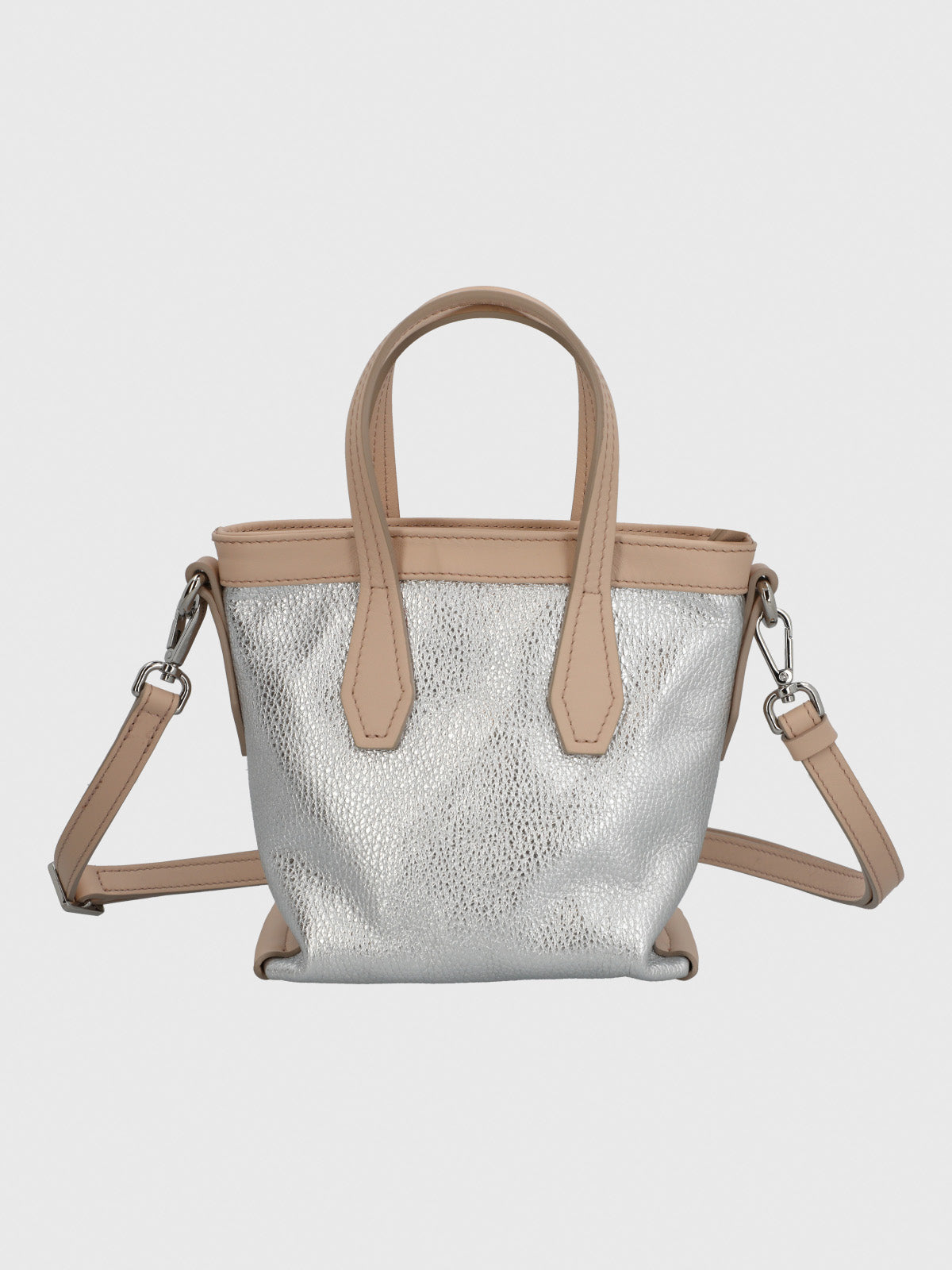 Cartera Cerutti Cuero Mujer Livia Minitote Metalizado