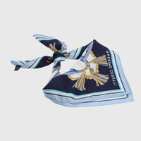 Pañuelo Seda Mujer Cerutti Erica Scarf Azul Hush Puppies