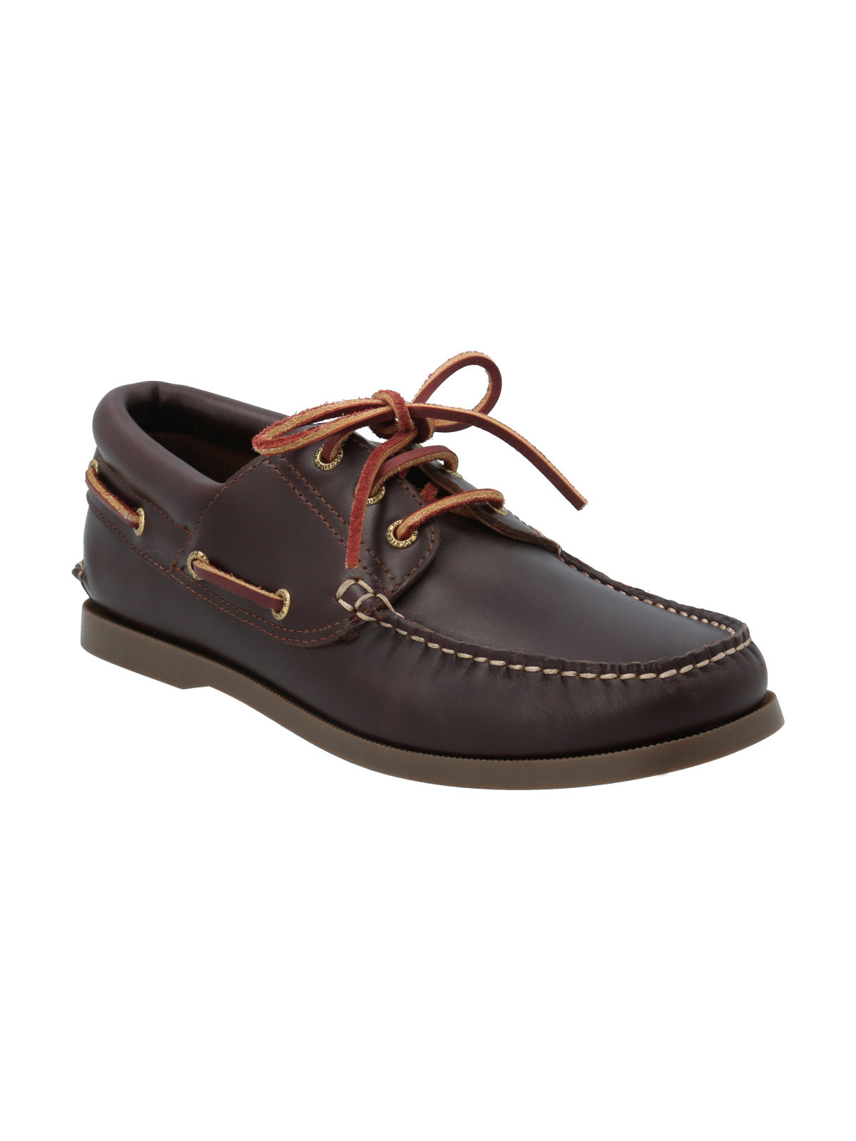 Zapato Cuero Hombre Boat Sider Café Oscuro Rockford