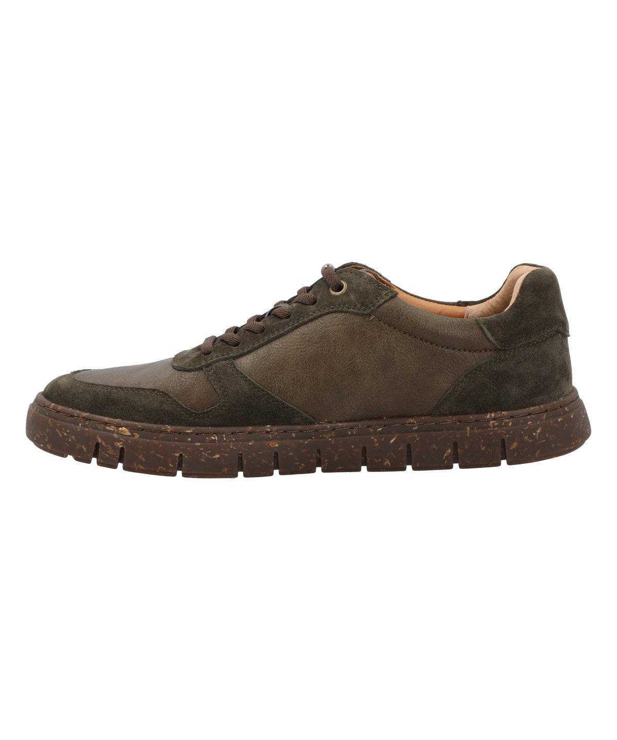 Zapatilla Cuero Hombre Newport Verde