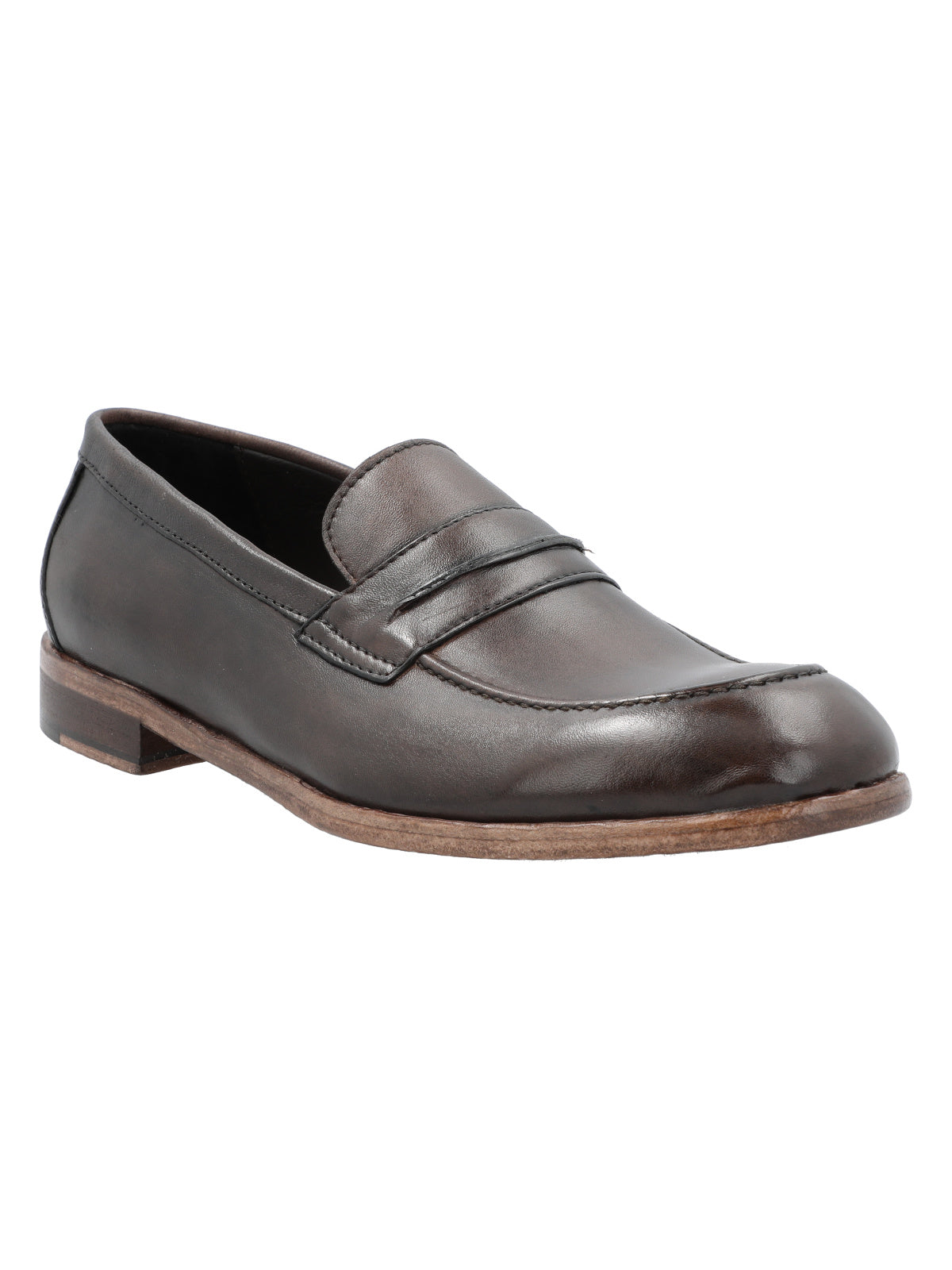 Mocasin Cuero Hombre Francesco Rojo
