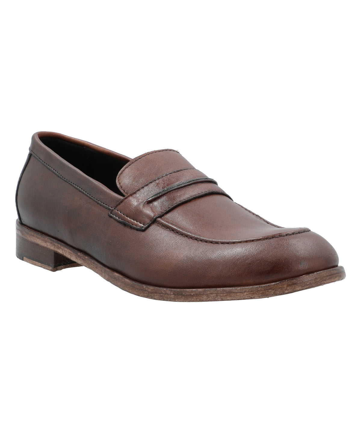Mocasin Cuero Hombre Francesco Rojo