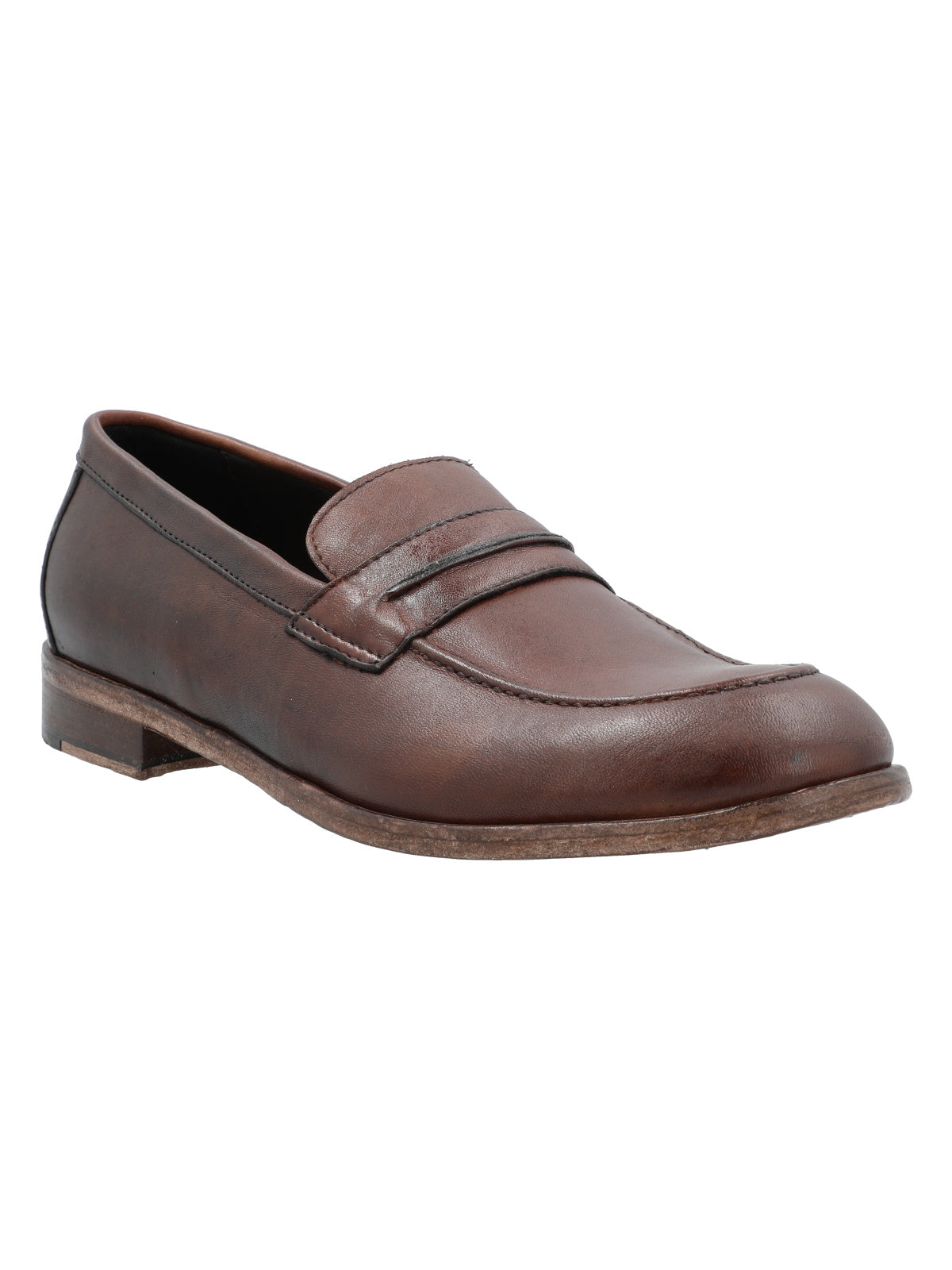 Mocasin Cuero Hombre Francesco Rojo