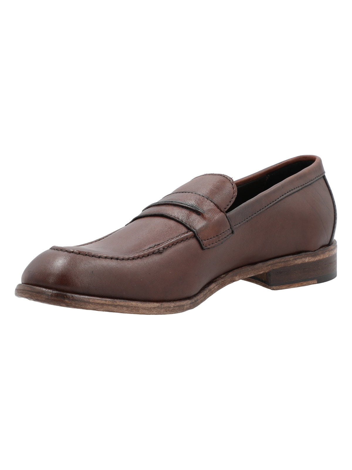 Mocasin Cuero Hombre Francesco Rojo