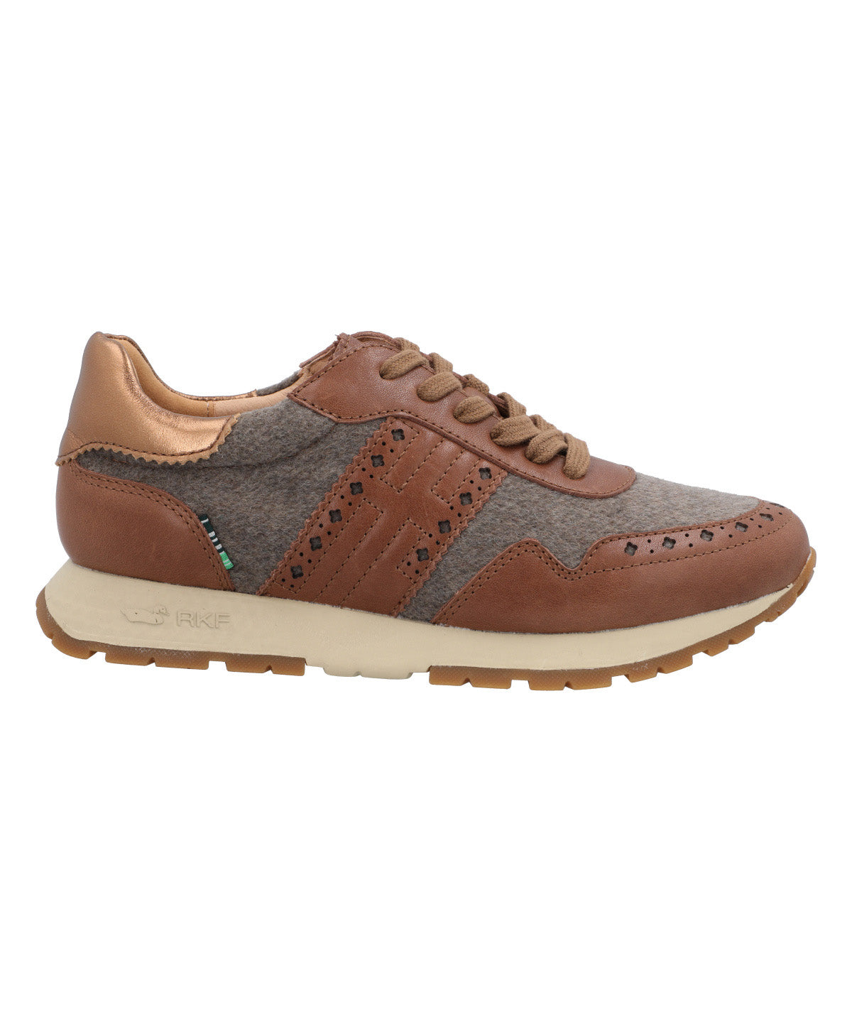Zapatilla Cuero Mujer Bonete Café