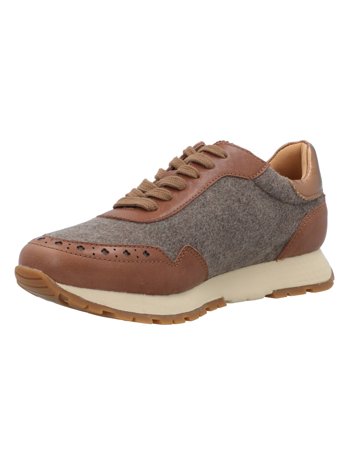 Zapatilla Cuero Mujer Bonete Café